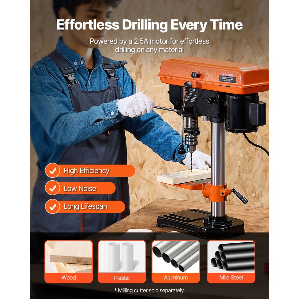 DP8 - 8-Inch Drill Press with Adjustable Tilt and LED Light