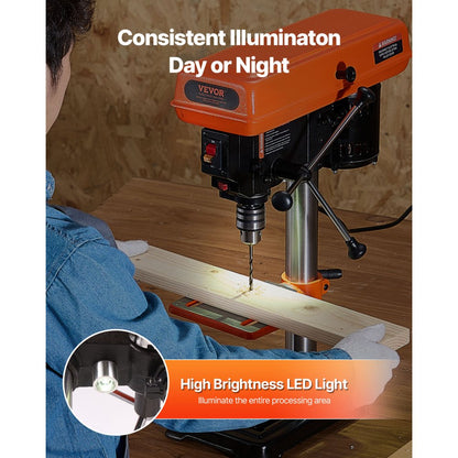 DP8 - 8-Inch Drill Press with Adjustable Tilt and LED Light