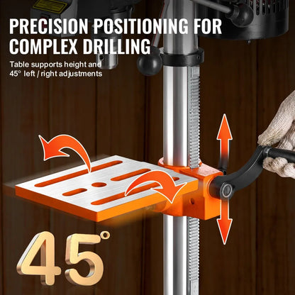 DP103L - 10-Inch Adjustable Benchtop Drill Press with LED Light and Speed Control
