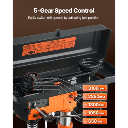 DP1006L - 10" VEVOR 5-Speed Drill Press for Precision Wood & Metal Working