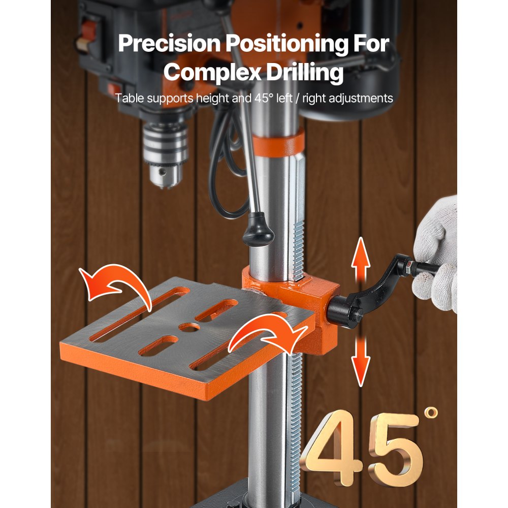 DP1006L - 10" VEVOR 5-Speed Drill Press for Precision Wood & Metal Working