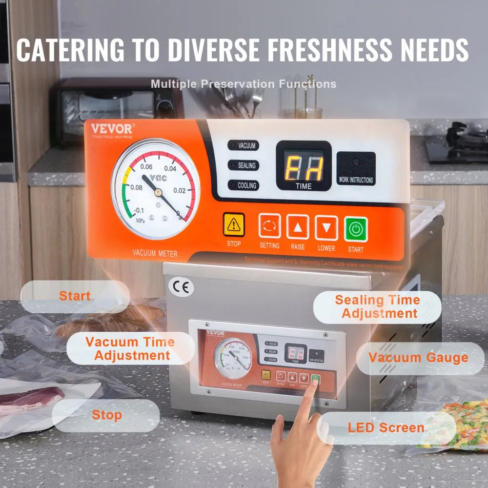 DZ-260A-V1 - Intelligent Chamber Vacuum Sealer for Fresh Food Preservation