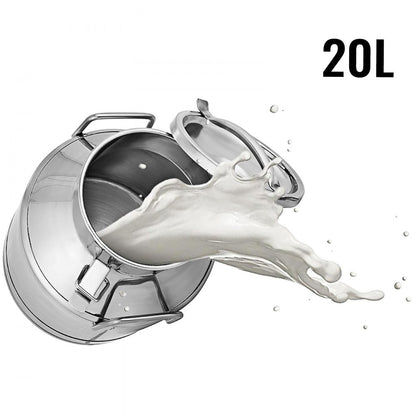 010847612051 - 20L 304 Stainless Steel Milk Can with Airtight Lid