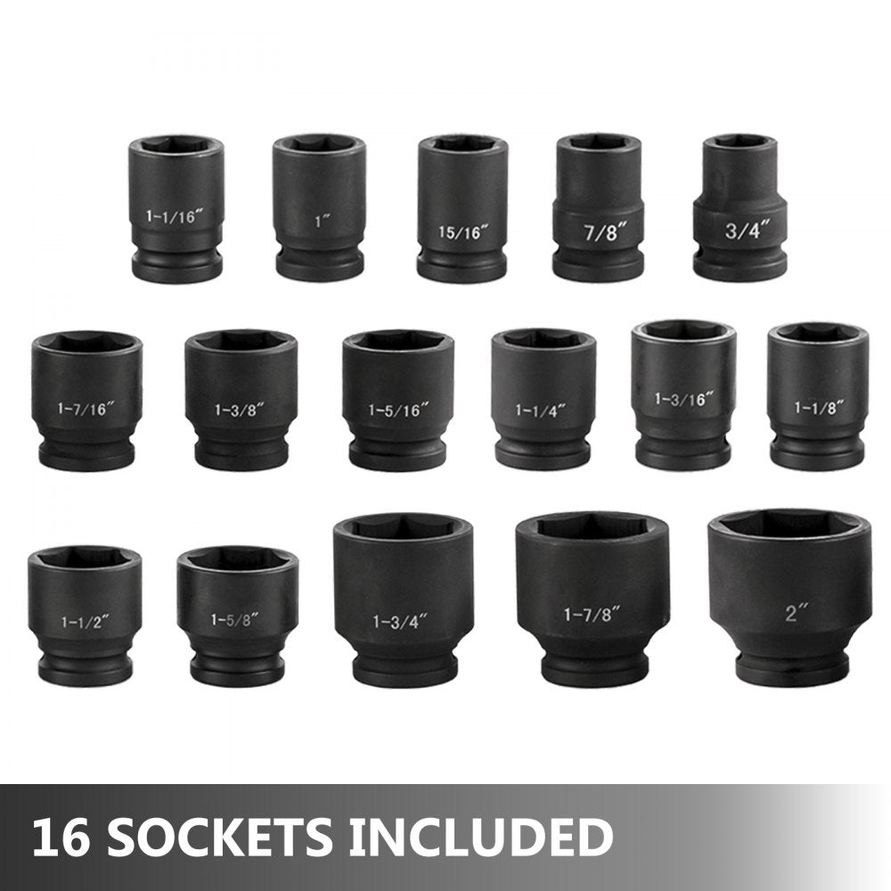 010730444868 - 6-Point Impact Socket Set in Heavy-Duty Case