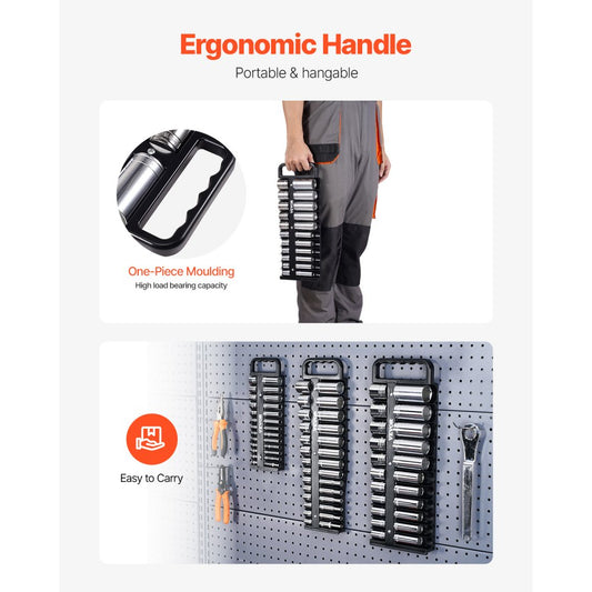 QJ7370 - Magnetic Socket Organizer Set for 76 Sockets, 3 Trays