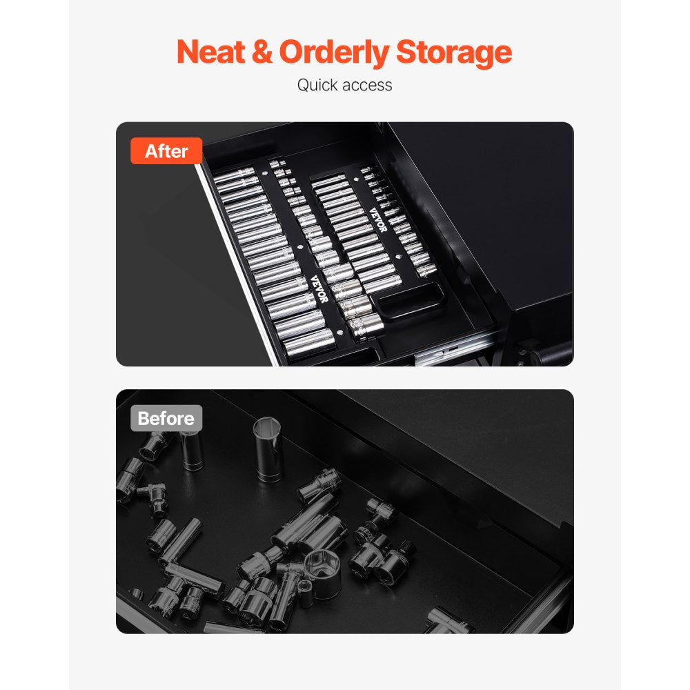 QJ7370 - Magnetic Socket Organizer Set for 76 Sockets, 3 Trays