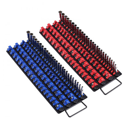 QJ7335 - Heavy-Duty Portable Socket Organizer with 160 Clips and Handle