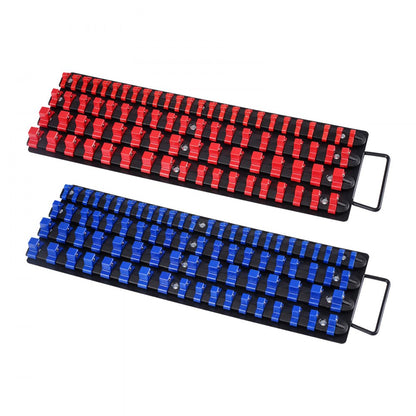 QJ7335 - Heavy-Duty Portable Socket Organizer with 160 Clips and Handle