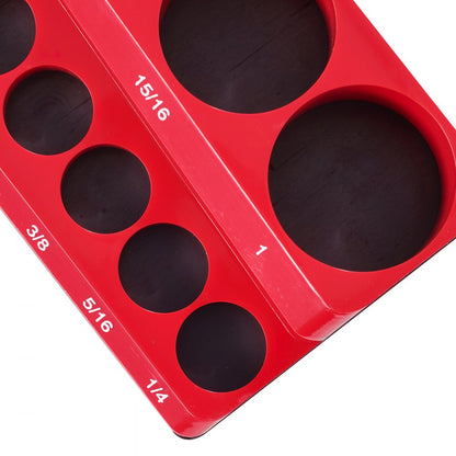 QJ7333-3pc SAE - Durable Magnetic Socket Organizer Set for 68 Sockets