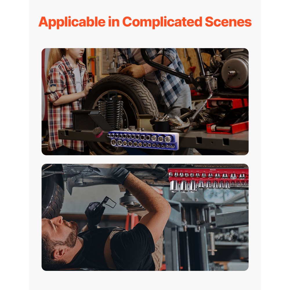 QJ7333-4pc - Magnetic 4PC Socket Organizer Set for 108 Sockets