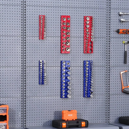 QJ7333-6pc - Durable Magnetic Socket Organizer Set for Tidy Workspaces