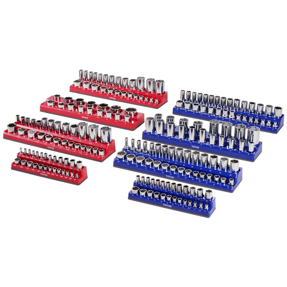 QJ7333-8pc - Magnetic Organizer for Up to 199 Sockets, Durable ABS Design