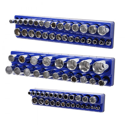 QJ7333-3pc Metric - Durable Magnetic Socket Organizer for 75 Tools