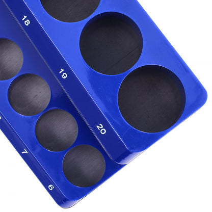 QJ7333-3pc Metric - Durable Magnetic Socket Organizer for 75 Tools
