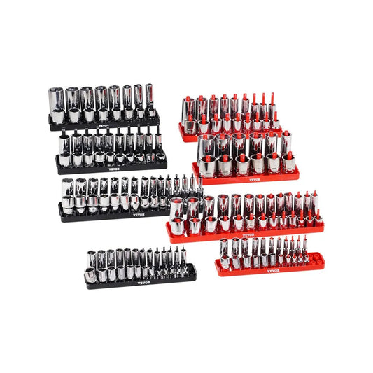 QJ7338 - High-Rod Socket Organizer for 176 Sockets in Durable ABS