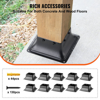 TTLZ-4in-10 - Durable 6x6 Post Base Kit for 4x4 Posts