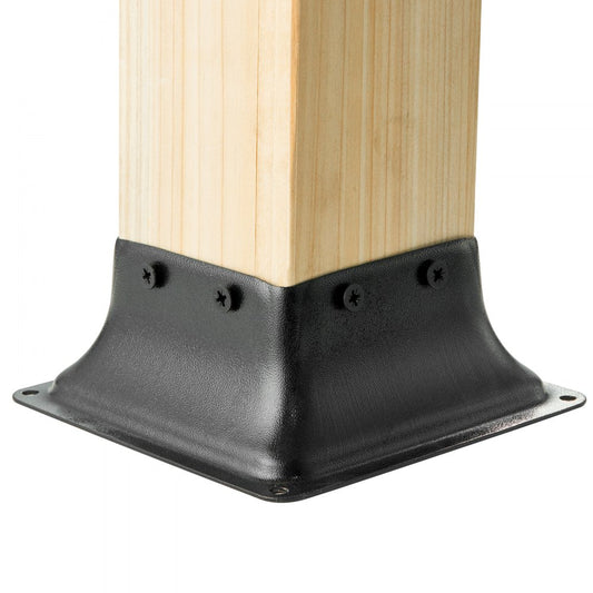 TTLZ-4in-4 - Durable 6x6 Inch Carbon Steel 4x4 Post Bases, 4 Pcs