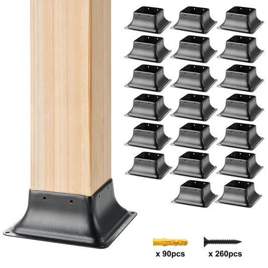 TTLZ-4in-20 - 6x6 Carbon Steel Post Base for 4x4 Inch Posts