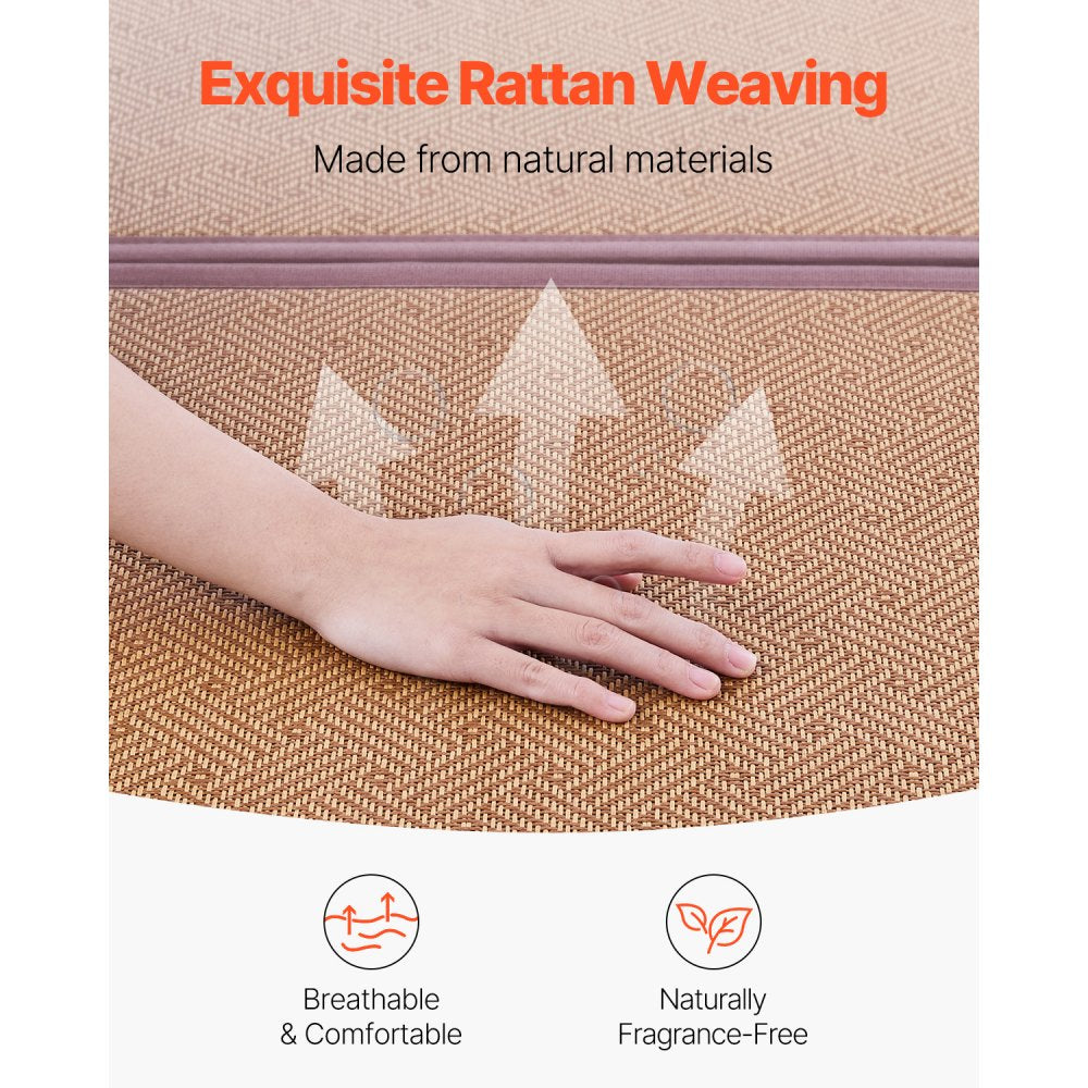TXSS990*2032 - Breathable 55'' x 80'' Japanese Tatami Mat for Yoga & Relaxation
