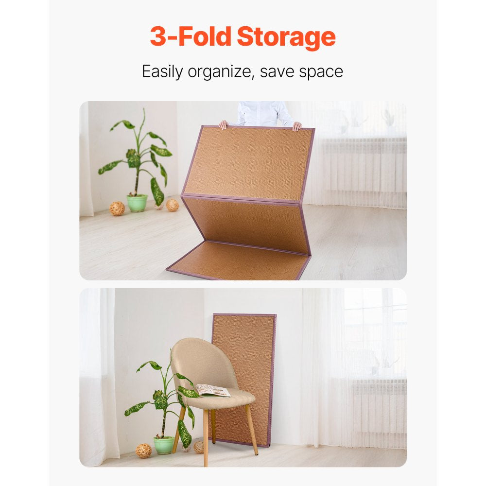 TXSS990*2032 - Breathable 55'' x 80'' Japanese Tatami Mat for Yoga & Relaxation