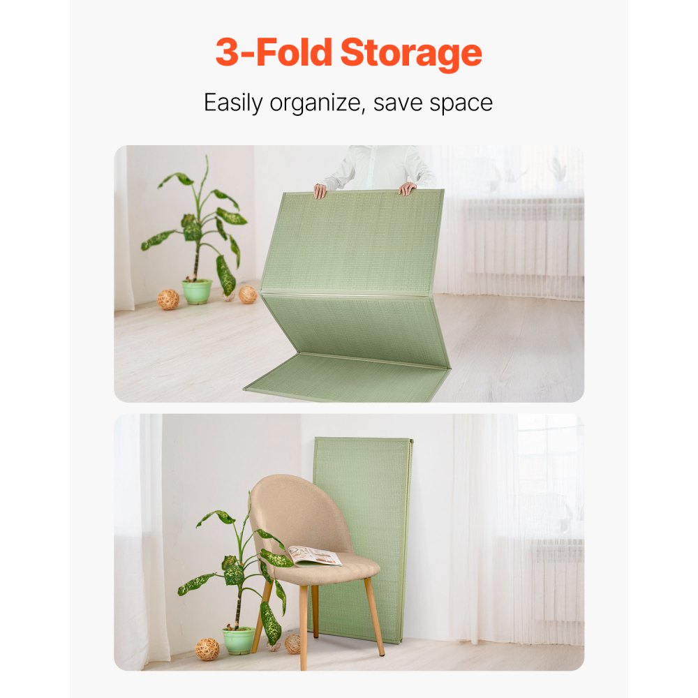 LCSS990*2032 - 39'' x 80'' Natural Rush Grass Tatami Mat, Non-Slip Design