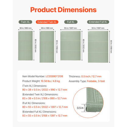 LCSS990*2108 - 39'' x 83'' Foldable Natural Rush Tatami Mat