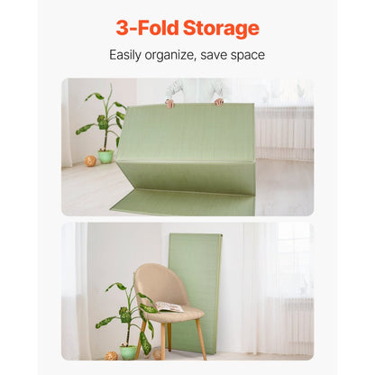 LCSS1397*2108 - 55" x 83" Natural Rush Grass Tatami Mat for Yoga & Meditation