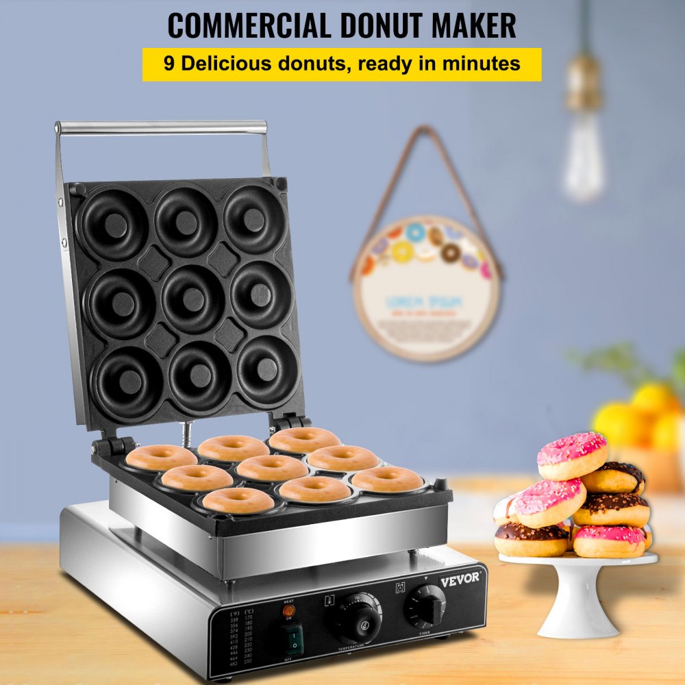 HT-9A - Commercial Electric Donut Maker with Adjustable Time & Temp Control