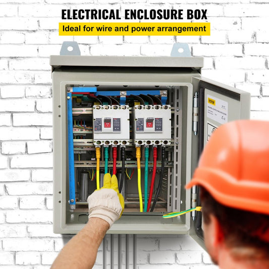 ST32515 - NEMA 4 Carbon Steel Enclosure, 12x10x6, Waterproof & Dustproof