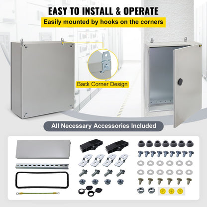 ST5515 - 20"x20" Outdoor Electrical Enclosure Box with Locking Mechanism