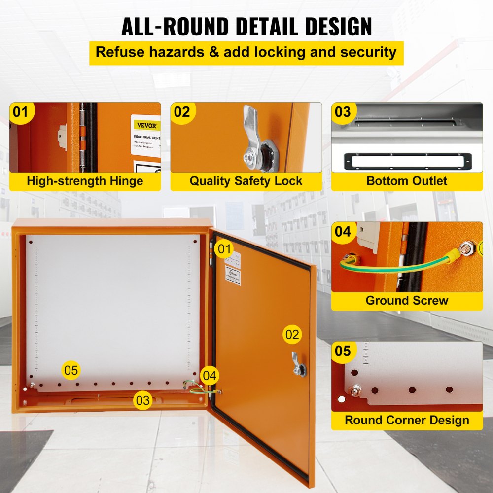 ST5515 - 20" Durable Carbon Steel Electrical Enclosure with Rain Hood
