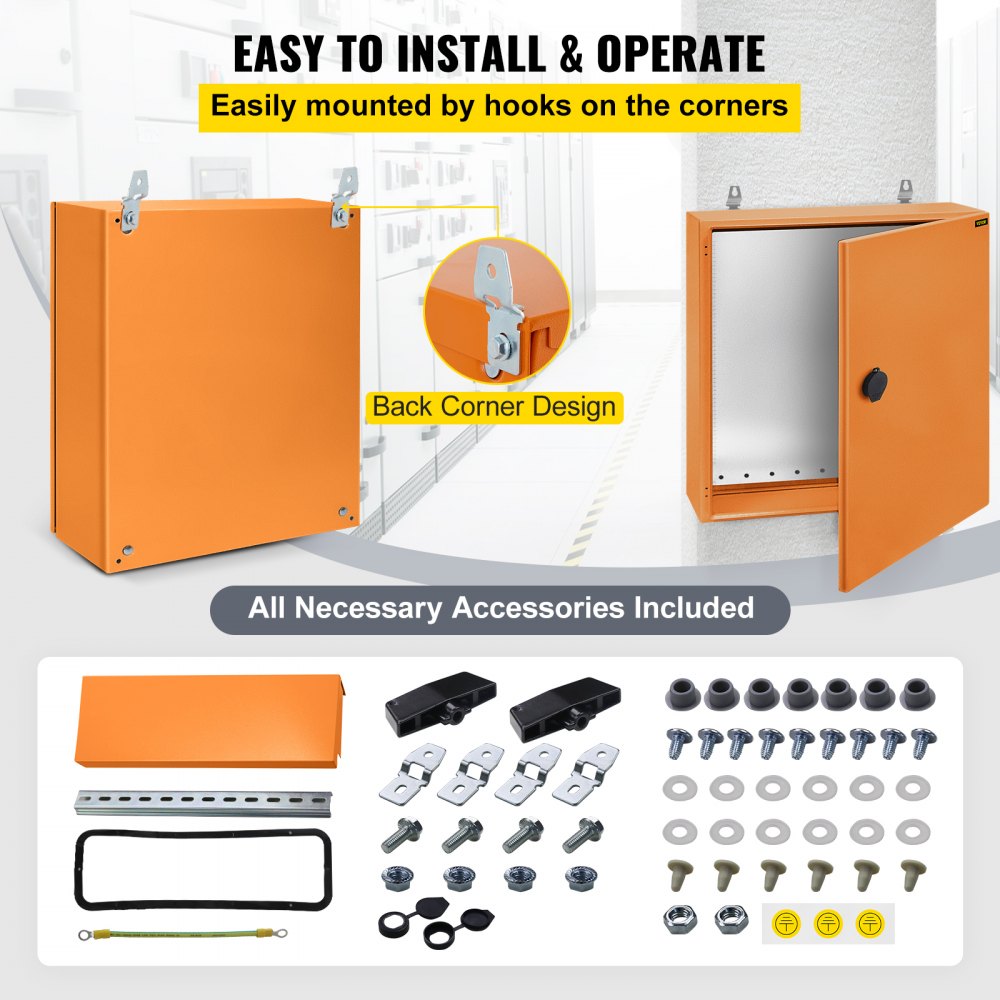 ST5515 - 20" Durable Carbon Steel Electrical Enclosure with Rain Hood