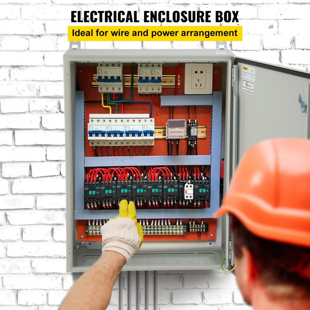 ST6425 - IP65 Outdoor Steel Electrical Enclosure Box, 24"x16"x10"