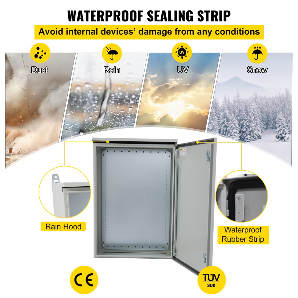 ST6430 - 24" Steel Electrical Enclosure with Advanced Lock and Rain Hood