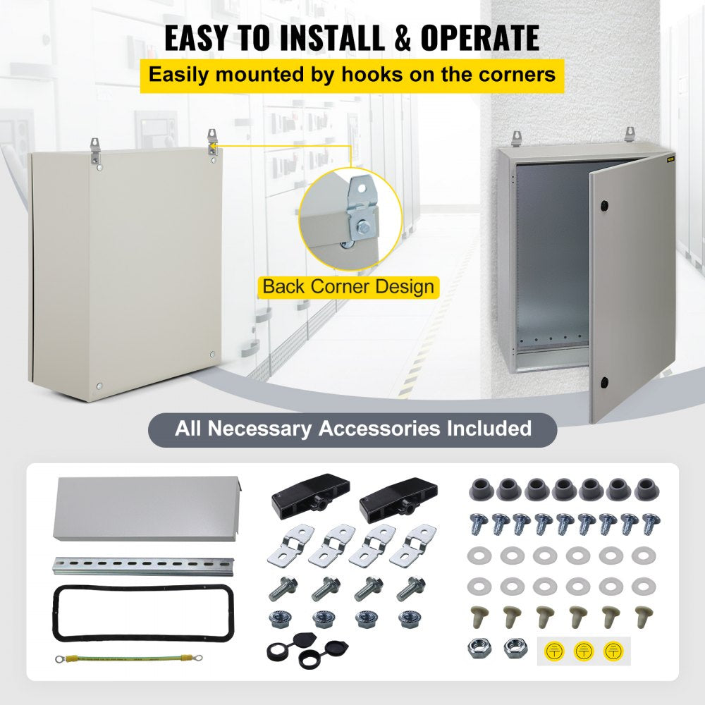 ST6430 - 24" Steel Electrical Enclosure with Advanced Lock and Rain Hood