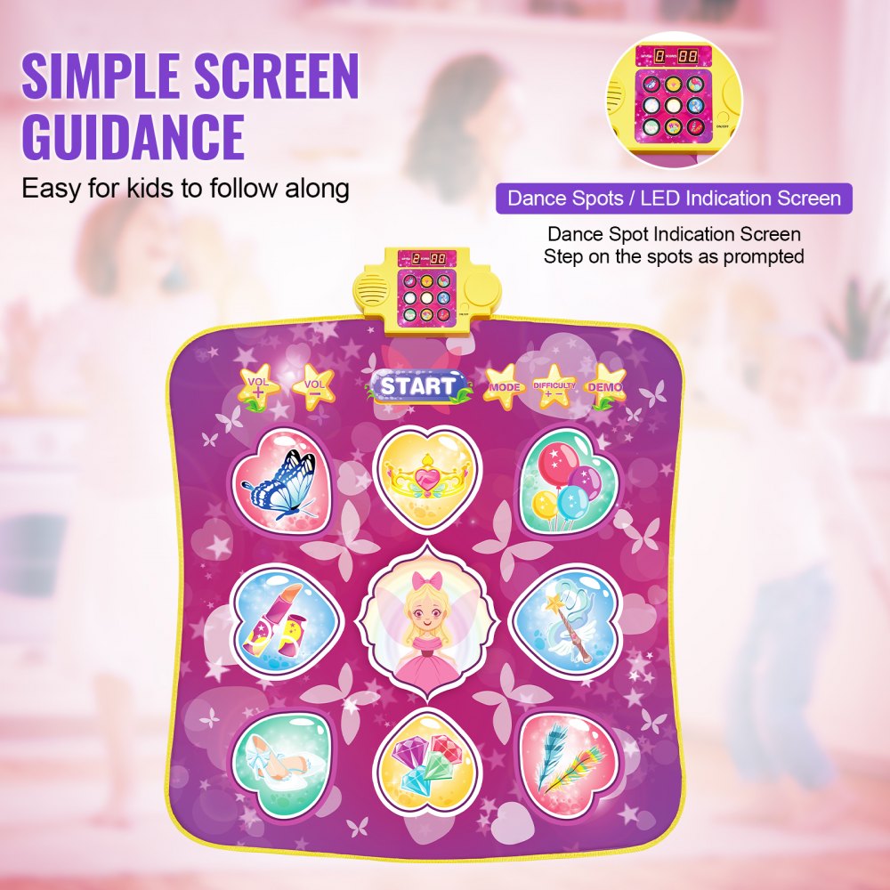 YQ3309 - Durable Dance Pad for Kids with 3 Modes & Non-Slip Surface
