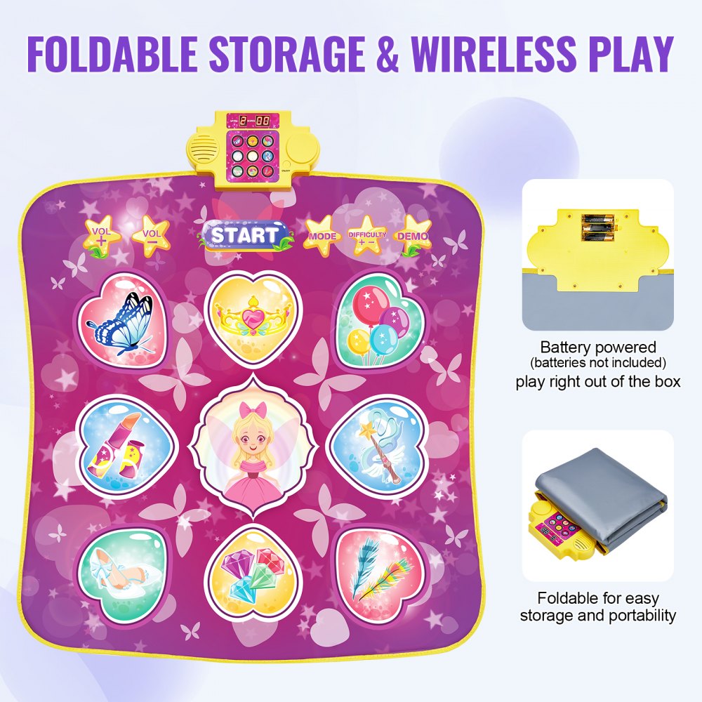 YQ3309 - Durable Dance Pad for Kids with 3 Modes & Non-Slip Surface