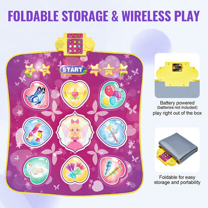 YQ3309 - Durable Dance Pad for Kids with 3 Modes & Non-Slip Surface