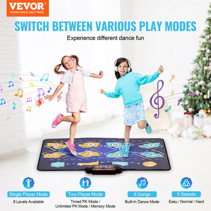 YQ3324 - Portable Kids Dance Mat with 8 Songs & 2 Player Modes