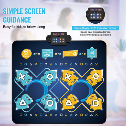 YQ3324 - Portable Kids Dance Mat with 8 Songs & 2 Player Modes