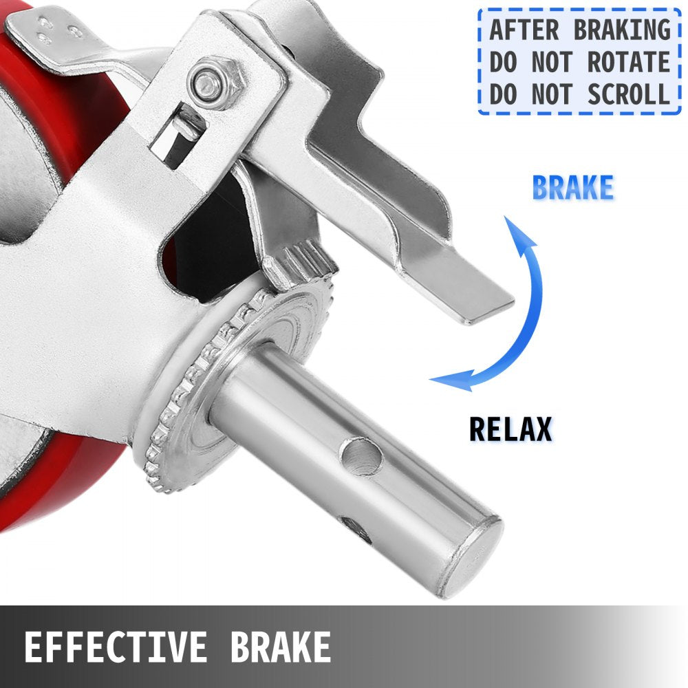 010252244362 - Heavy Duty 8" Scaffolding Casters for 4400 lbs Capacity