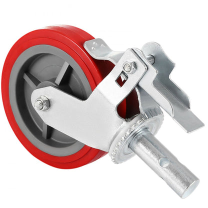010311565288 - Heavy-Duty Scaffolding Wheels Set, 3200 lbs Capacity, 360° Rotation
