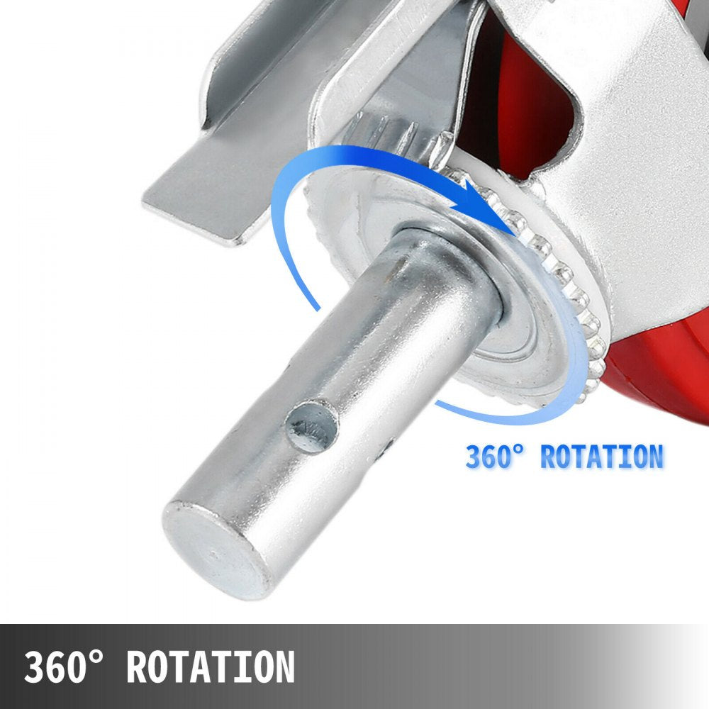 010311565288 - Heavy-Duty Scaffolding Wheels Set, 3200 lbs Capacity, 360° Rotation