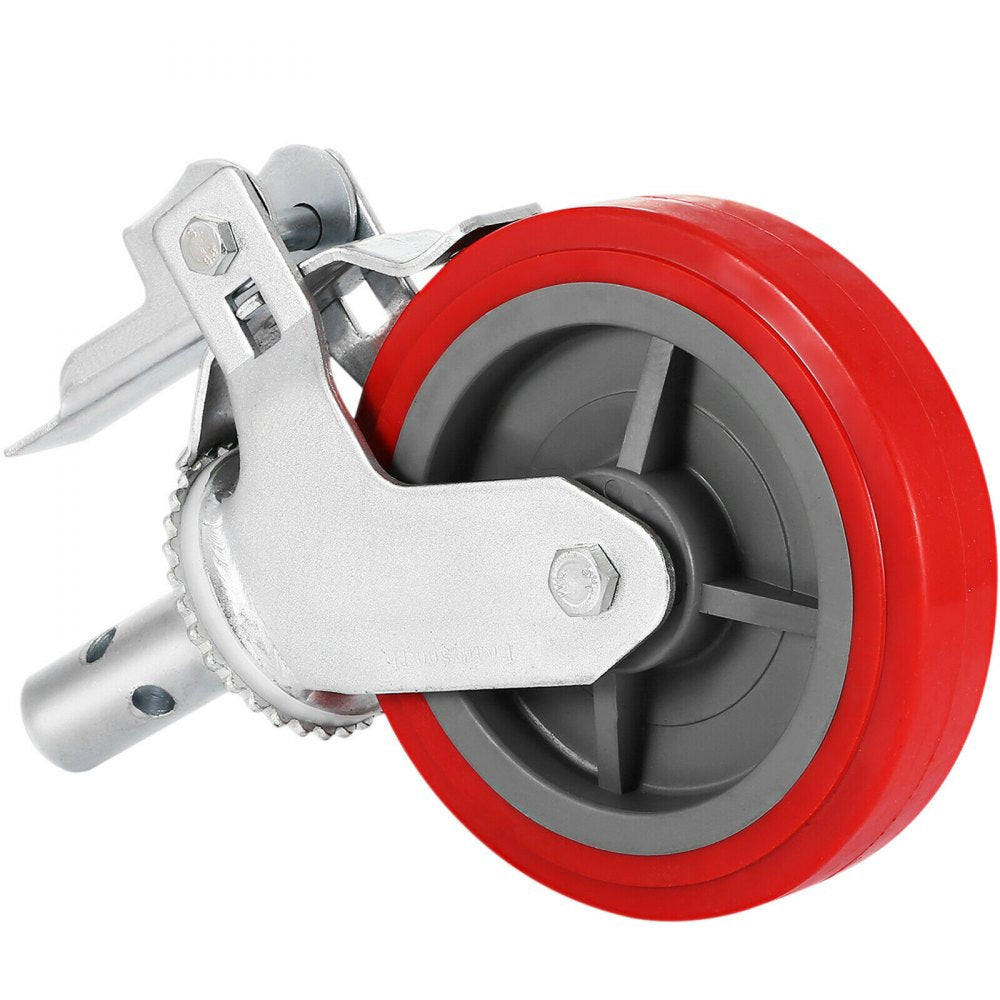 010311565288 - Heavy-Duty Scaffolding Wheels Set, 3200 lbs Capacity, 360° Rotation