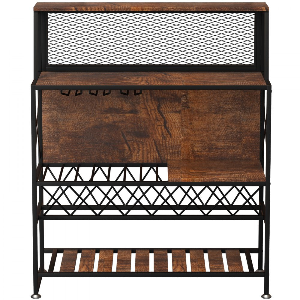 J-02B - Industrial 320lb Wine Bar Cabinet with Flexible Storage Options