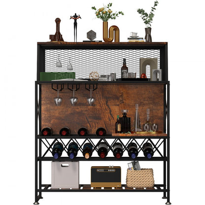 J-02B - Industrial 320lb Wine Bar Cabinet with Flexible Storage Options