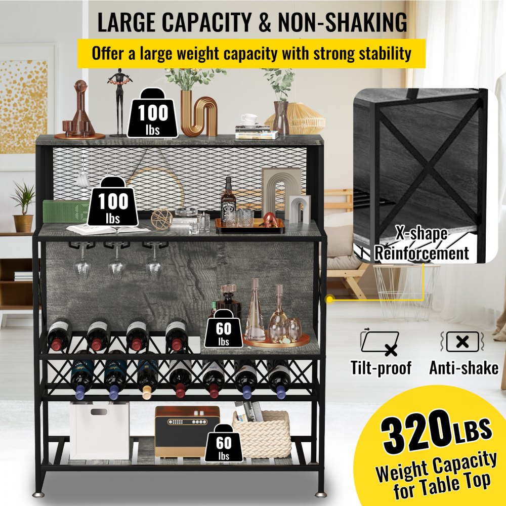 J-02 - Industrial Wine Rack for 12 Bottles with Adjustable Feet