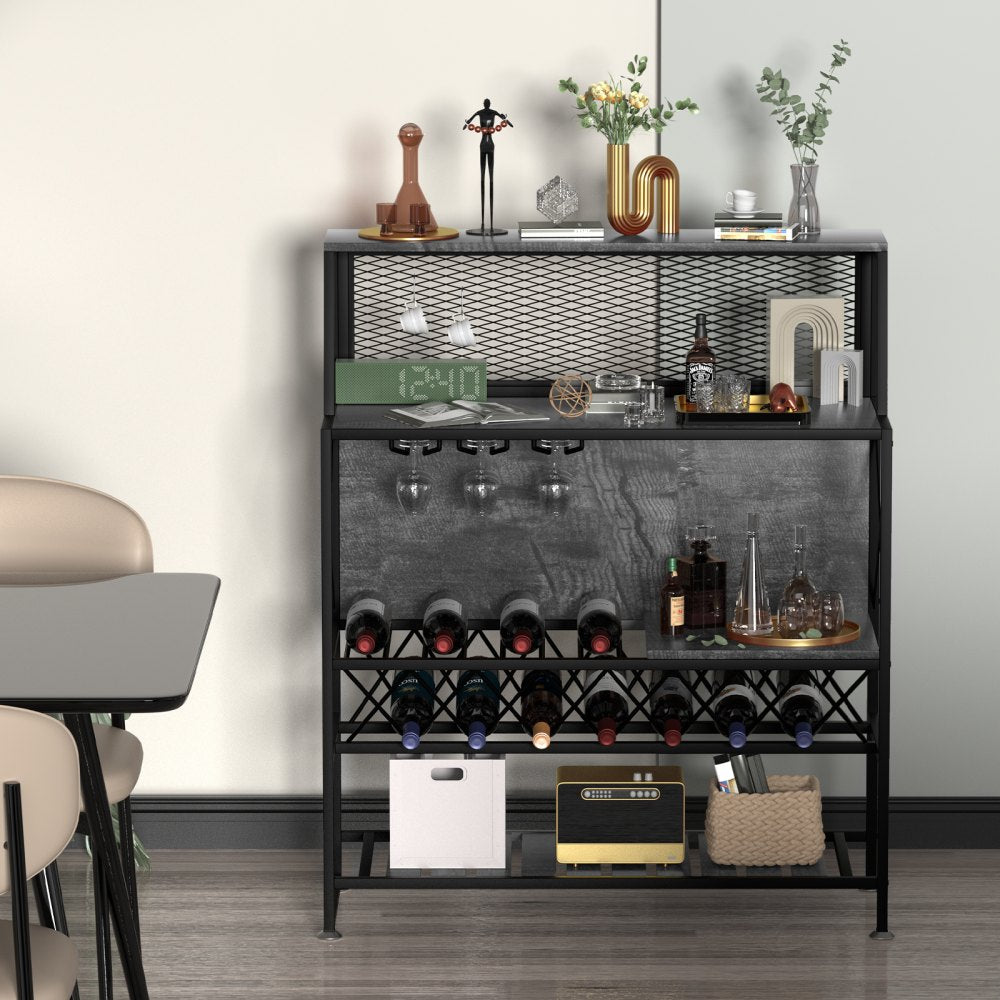 J-02 - Industrial Wine Rack for 12 Bottles with Adjustable Feet