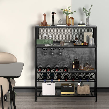 J-02 - Industrial Wine Rack for 12 Bottles with Adjustable Feet