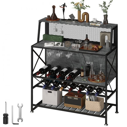 J-02 - Industrial Wine Rack for 12 Bottles with Adjustable Feet